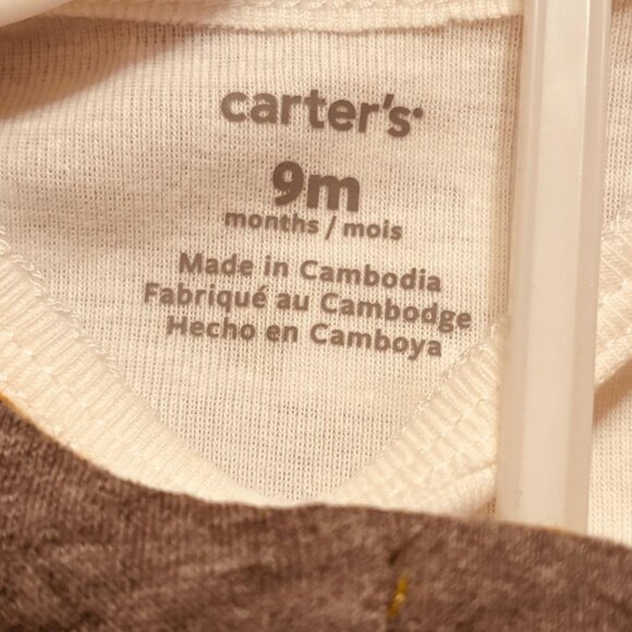 Carter’s Baby Girl 3-Piece Outfit Set Quilted Vest Floral Pants 9 Months - Picture 3 of 5